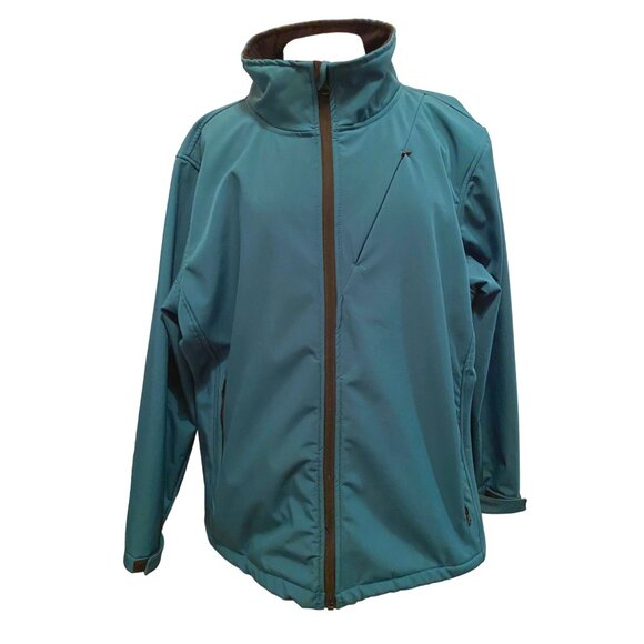 Iceberg Outerwear Jacket Men 2XL Blue Green Windproof Waterproof Soft Shell - Picture 1 of 13